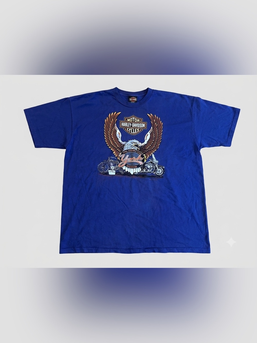 VTG 1995 Harley Davidson T-Shirt York PA Final Assembly Plant Eagle XXXL Purple